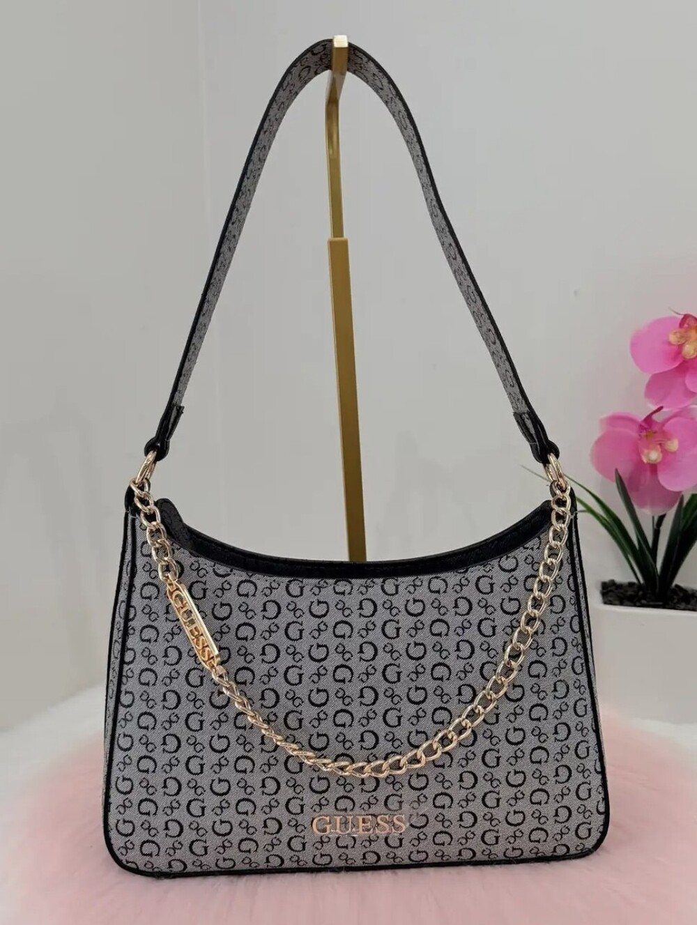 GUESS Monogram Shoulder Bag